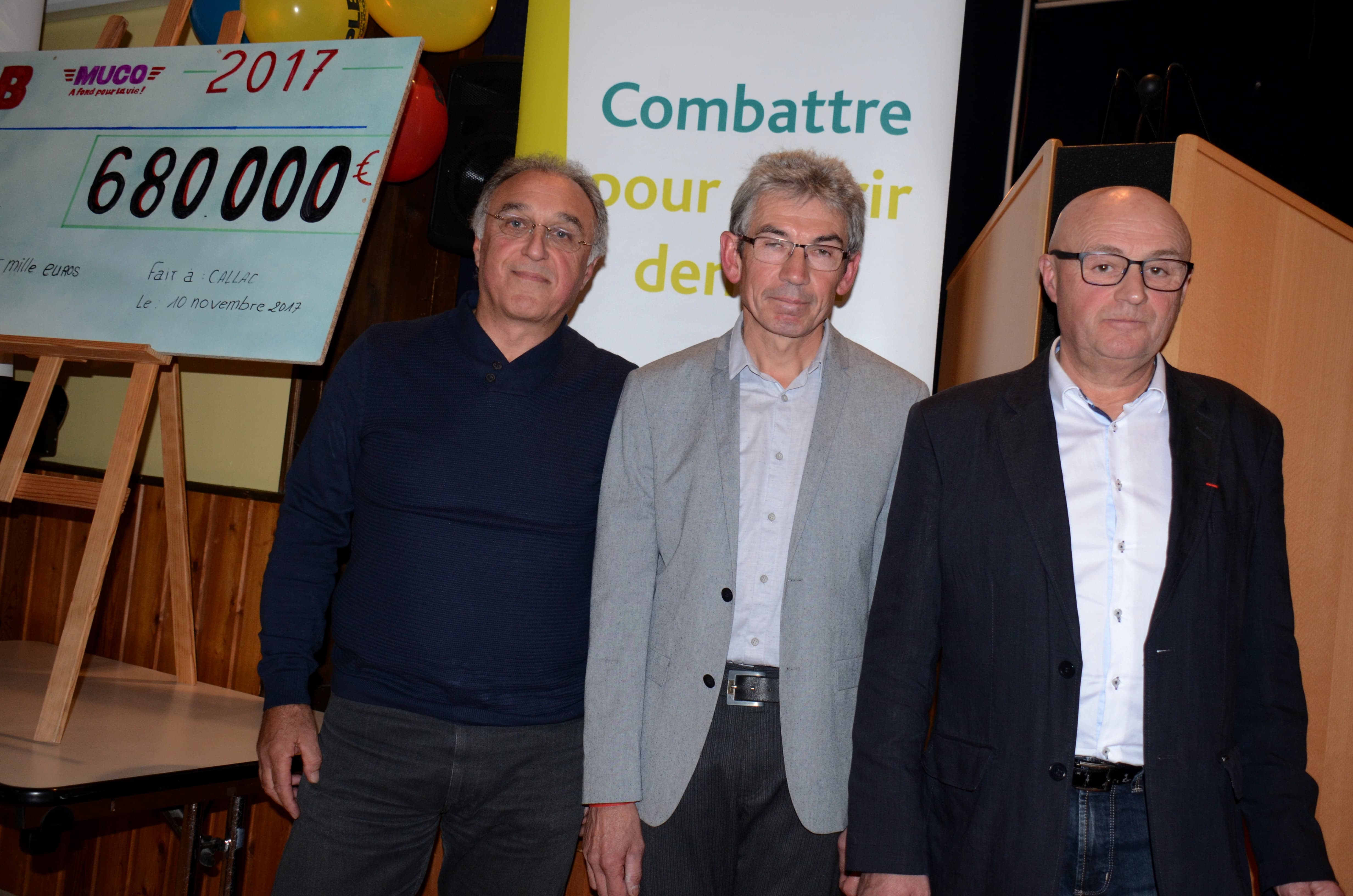 Co présidents PLB MUCO, Yannick Cornanguer, Daniel Bercot, Dominique Fois